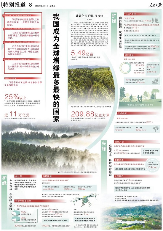 我国人均“拥有”100棵树
